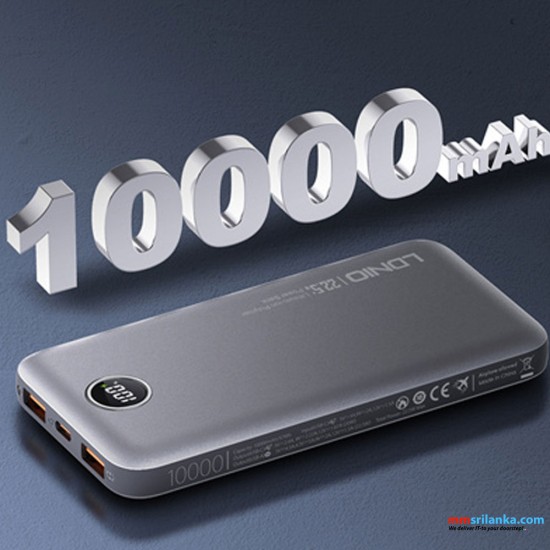 LDNIO PQ10 10000mAh Power Bank Ultra Slim Led Digital Display
